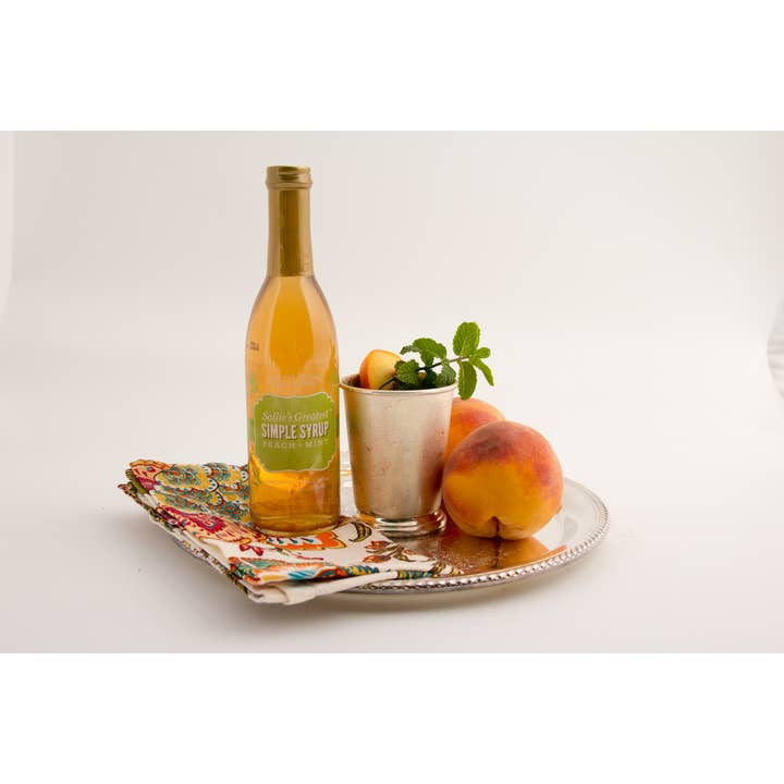 Sallie's Greatest - Wholesale Cocktail Mix/Syrup - 5 oz. Peach + Mint Simple Syrup3