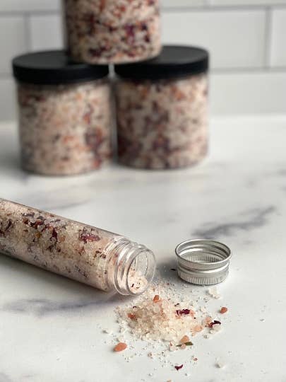 Rose Bath Salts for wholesale by Tickle Creek Soap