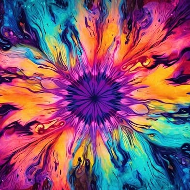 Rainbow Watercolor 40x50cm Round for wholesale by Art for Anxiety