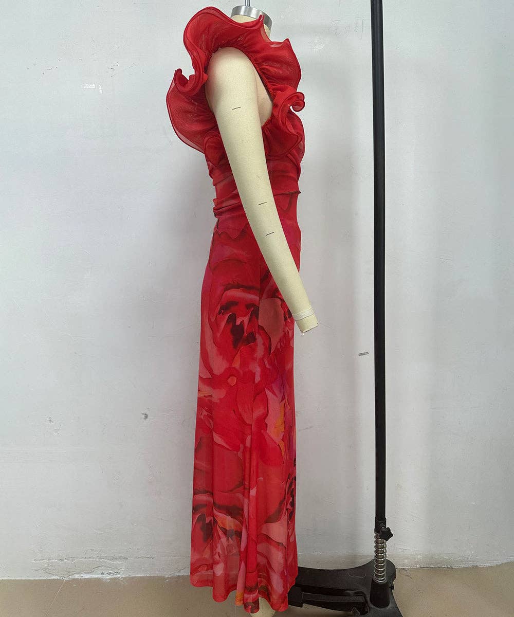 Aria Romance - Vente Robe de soirée – femme - Robe moulante à appliques florales1