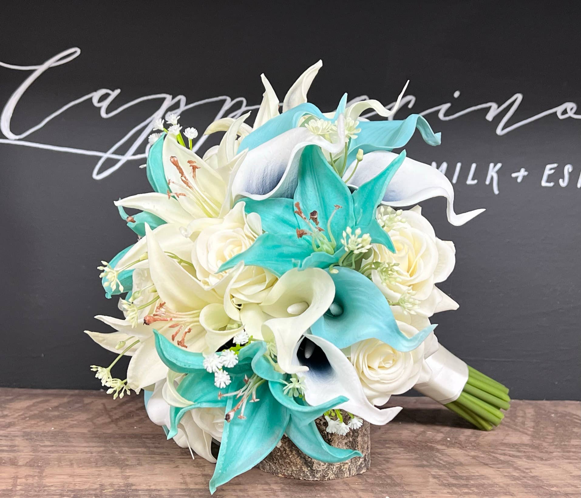 Angel Isabella - Vente Fleurs artificielles - Paquet de 10 tiges Real Touch en PU Calla Lily-14"5