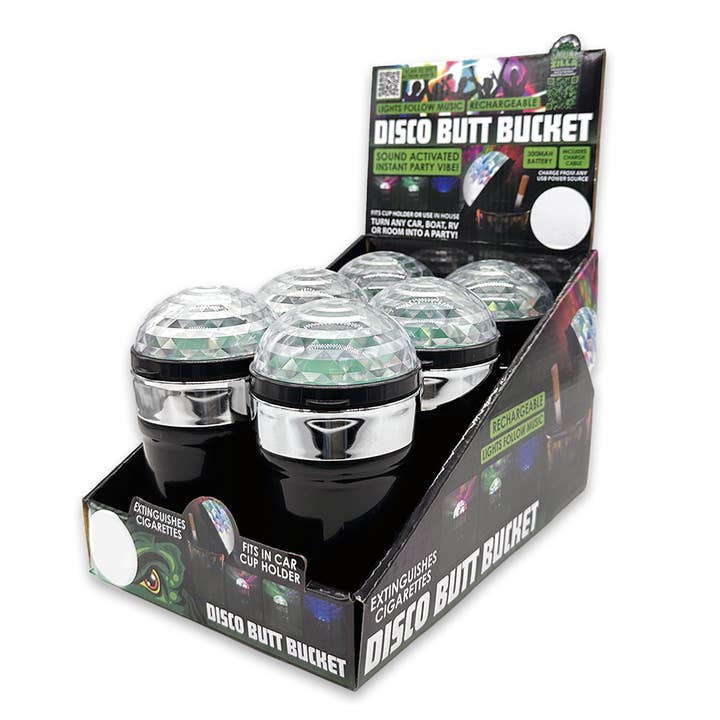 Smokezilla Disco Sound Activated Butt Bucket - 6/Display for wholesale by Novelty Brands