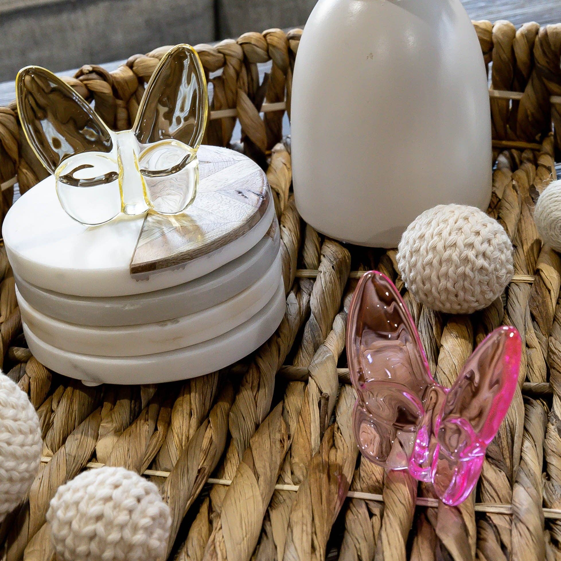 Lainy Home – Engroshandel Bordpynt – Le Mariposa Krystal Sommerfuglefigur i Pink2