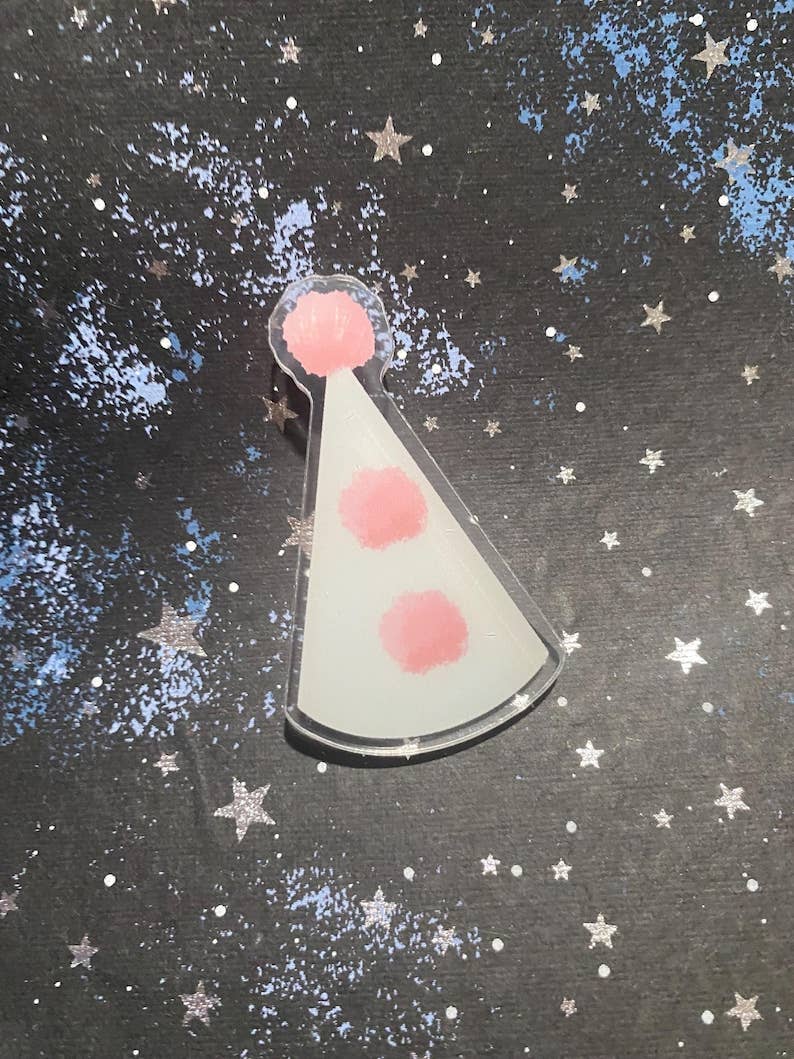 AstroManatee Shop - Wholesale Hair Clip - Women's - 3" Clown Hat Hair Clips // whimsical fashion accessory // clown aesthetic6