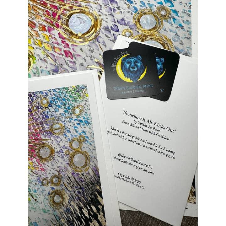 The Wild Blue Bear - Wholesale Art Print - Somehow It All Works Out Giclee Print3