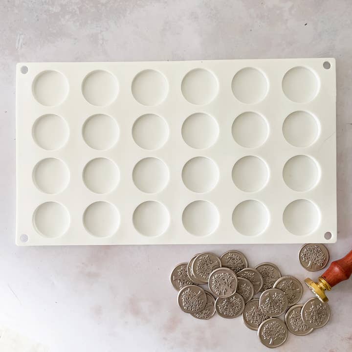 The Natural Paper Company - Wholesale Rubber/decorative stamp - Silicone Wax Seal mat - 24 cavity2