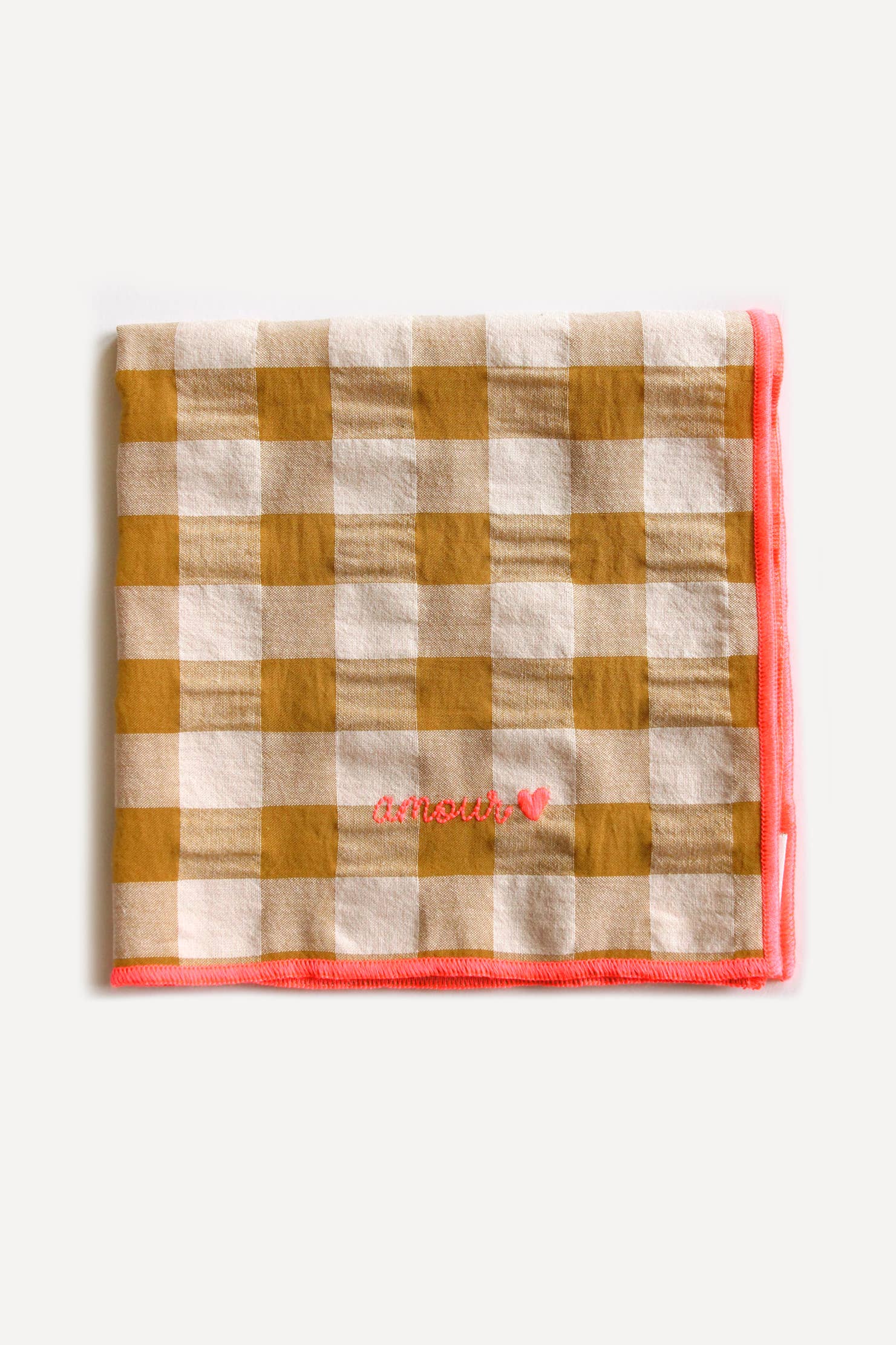BARNABÉ AIME LE CAFÉ - Wholesale Dinner & Cloth Napkin - Gichy plaid and embroidery napkins17