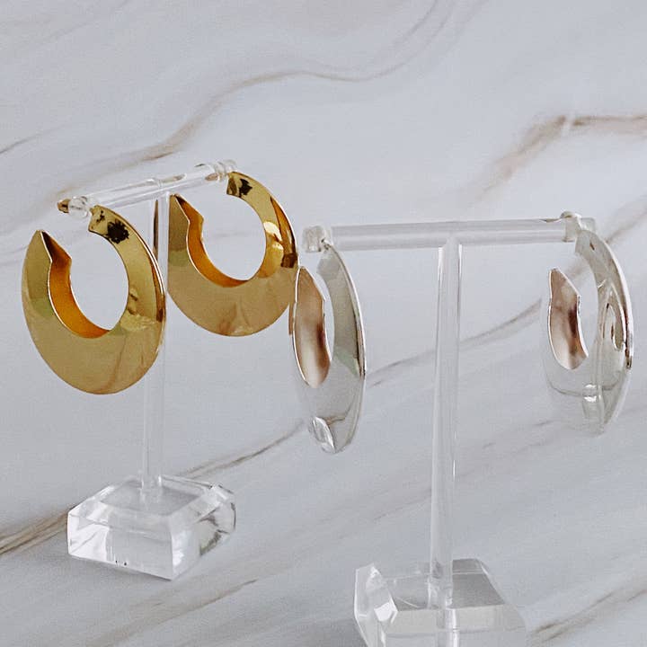 Ellison+Young - Wholesale Hoop Earrings - Light And Modern Hoop Earrings