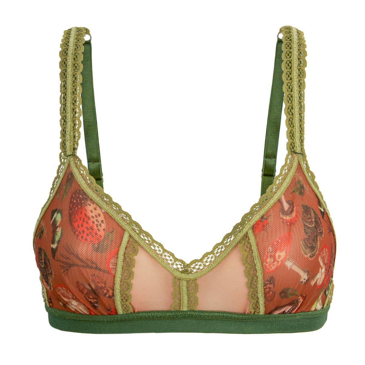 Mushroom Fairy Printed Mesh Peekaboo Bralette for wholesale on Faire6