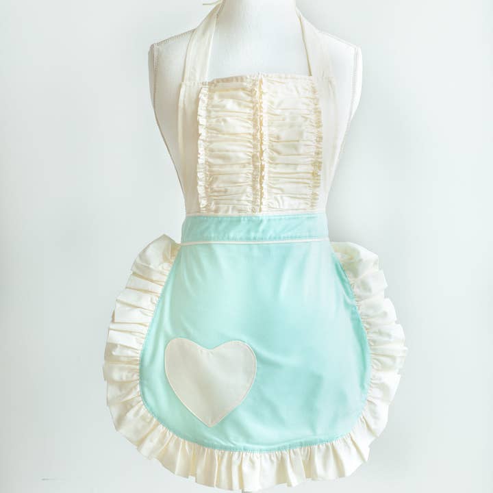 Sugar baby Aprons - Wholesale Apron - A Vintage darling apron in mint (spring vibes)0