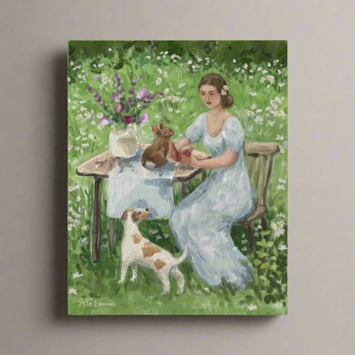 Voorjaarslezen met Vrienden Canvas Print voor wholesale door Ingrid Press