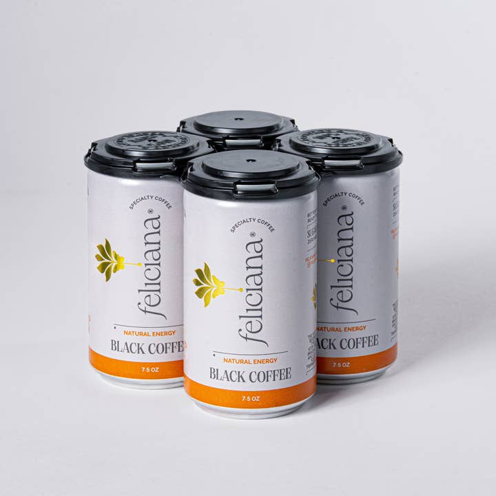 4 - pack Natural Energy – Canned Black Coffee (7.5 oz) for wholesale by Feliciana Specialty Coffee