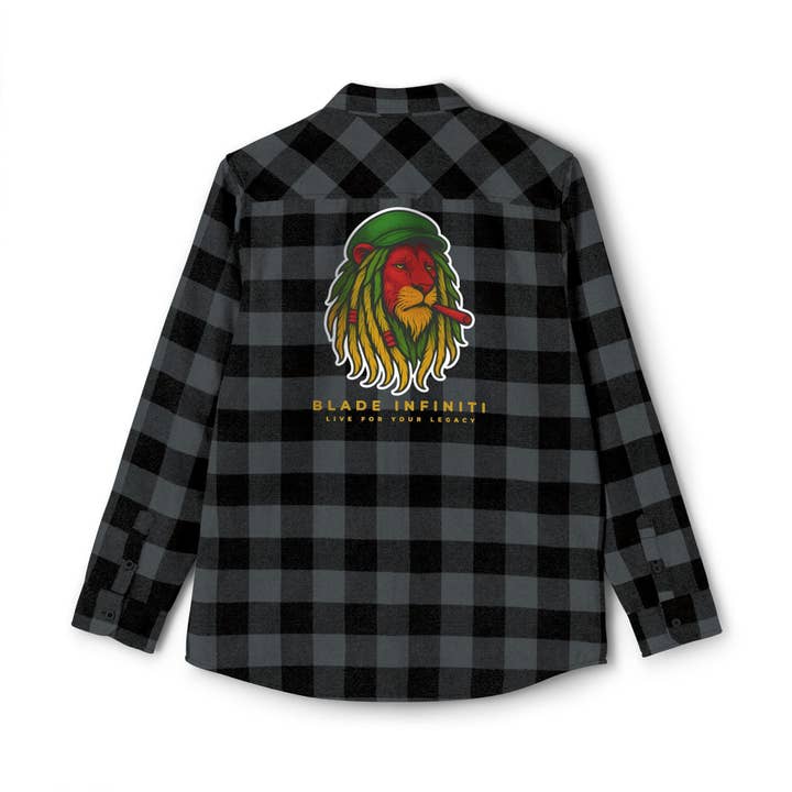 Camisa de Franela Rasta Lion Versión 3 para venta al por mayor de Blade Infiniti LLC