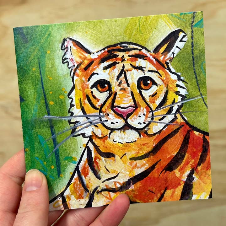 Tiger Everyday Greetings Card for wholesale by The Littlest Falcon