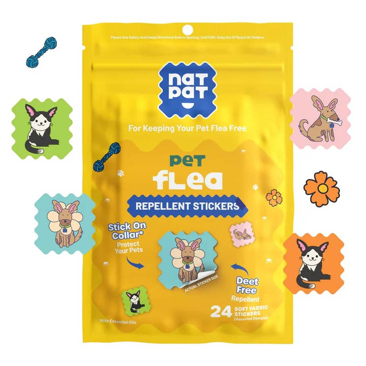 NATPAT - Wholesale Pet Supplement - Cat/Dog - NATPAT Pet Flea Repellent Stickers: Natural Pet Care Patches0