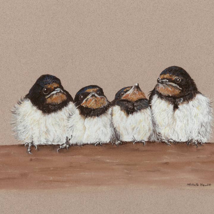 Tryck av originalpastell 'Great Eggspectations' för wholesale av Michelle Hewitt Wildlife Artist