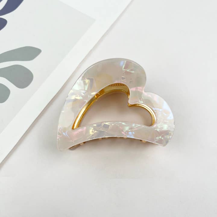 TheDivaSoap - Wholesale Hair Clip - Women's - Acetate Love Hair Clip Metal Claw Clip Valentine's Day