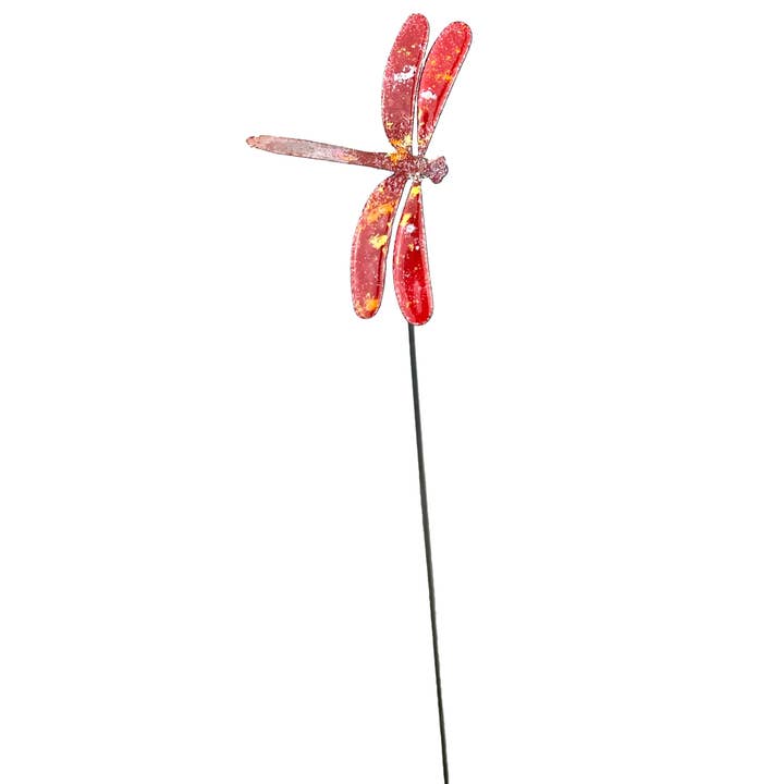 Clever Goods by Annabelle Noel Designs - Wholesale Garden/Lawn Stake - Small Copper Enamel Dragonflies