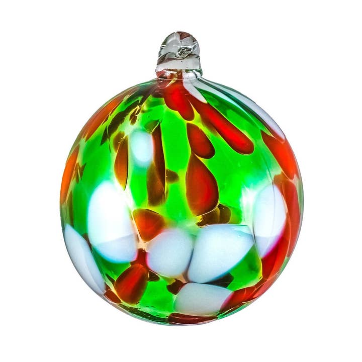 Round Shaped Blown Glass Ornaments for wholesale by Lake Superior Art Glass