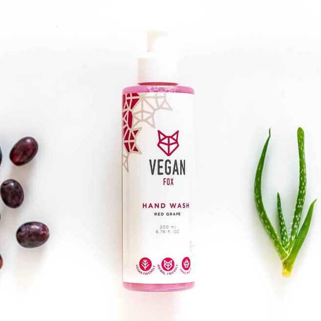 Red Grape Hand wash for wholesale by Amber cosmetics Ltd (Vegan Fox)