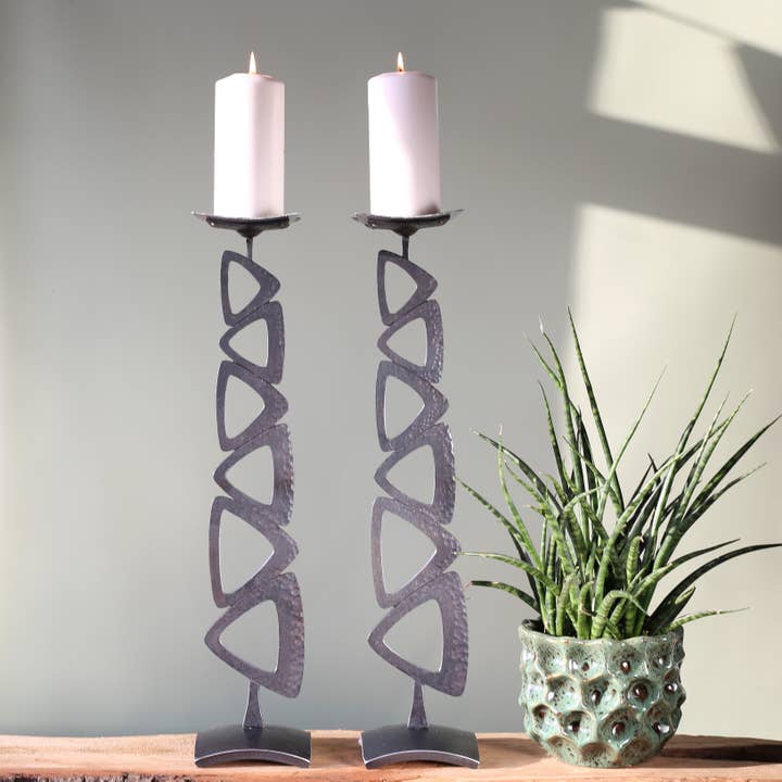 Coach House Forge – wholesale Candle holder – Retro Tall Candlesticks5