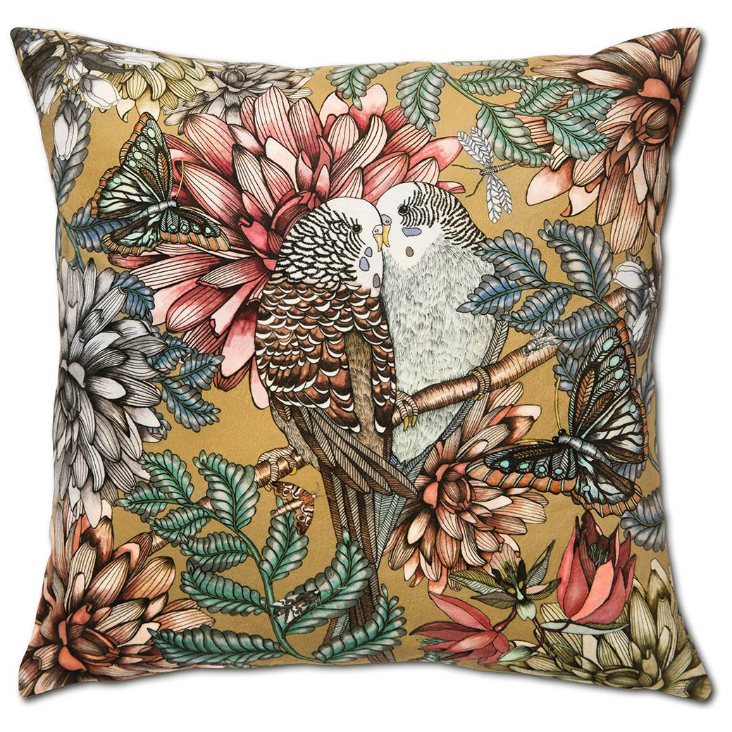 Nadja Wedin design - Venta al por mayor Funda de cojín - Funda de cojín 20x20” (48x48 cm) Pájaros del amor2