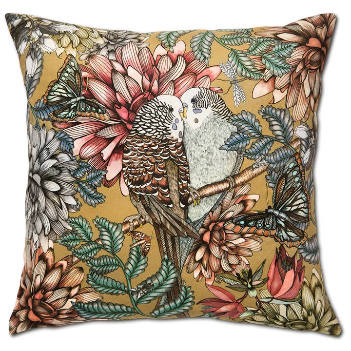 Nadja Wedin design - Venta al por mayor Funda de cojín - Funda de cojín 20x20” (48x48 cm) Pájaros del amor2