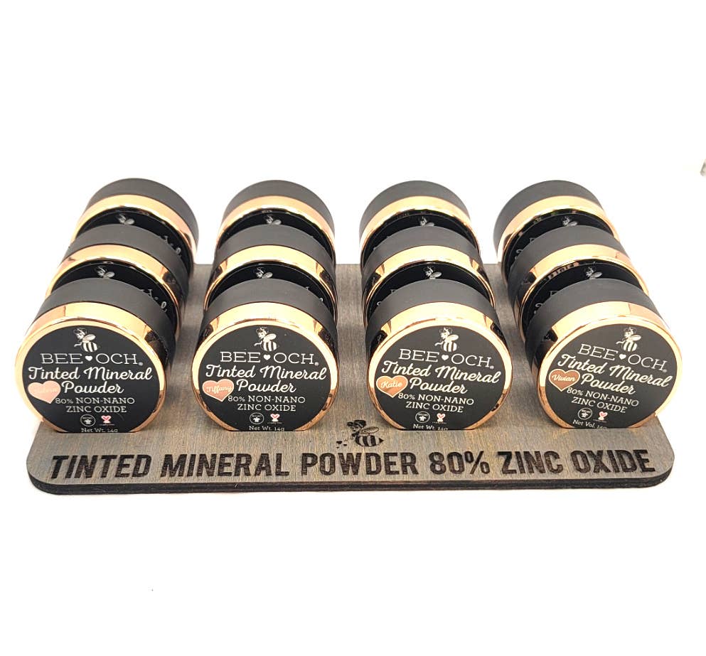 BEE-OCH Organics - Wholesale Sunscreen - Tinted Mineral Powder - 80% Zinc Oxide - FREE Displays!2