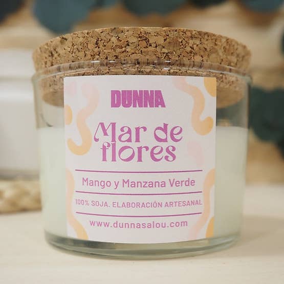 Vela de cera de soja mango y manzana verde para venta al por mayor de Velas Dunna
