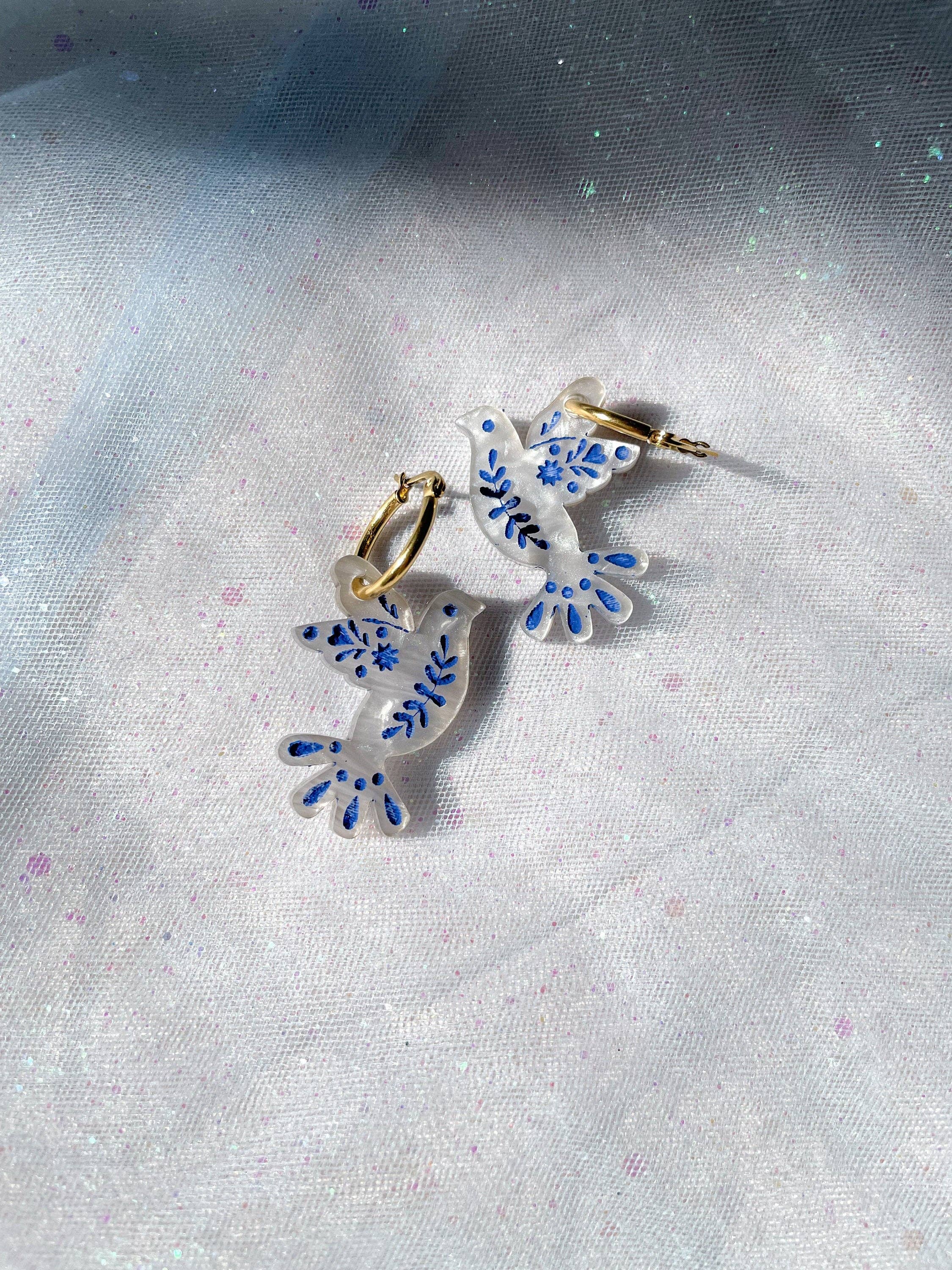 Sunnie Creative - Wholesale Dangle Earrings - Dove Earrings