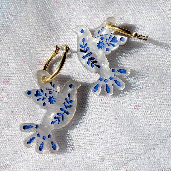 Sunnie Creative - Wholesale Dangle Earrings - Dove Earrings0