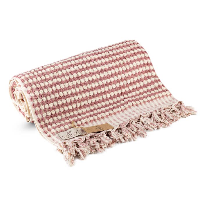 Serviette de bain 36 x 70, serviette de plage, serviette douce et épaisse, serviette de bain 36 x 70, serviette de plage, serviette douce et épaisse, biologique, bulle de salle de bain - Rose pour la vente par YURTLUS