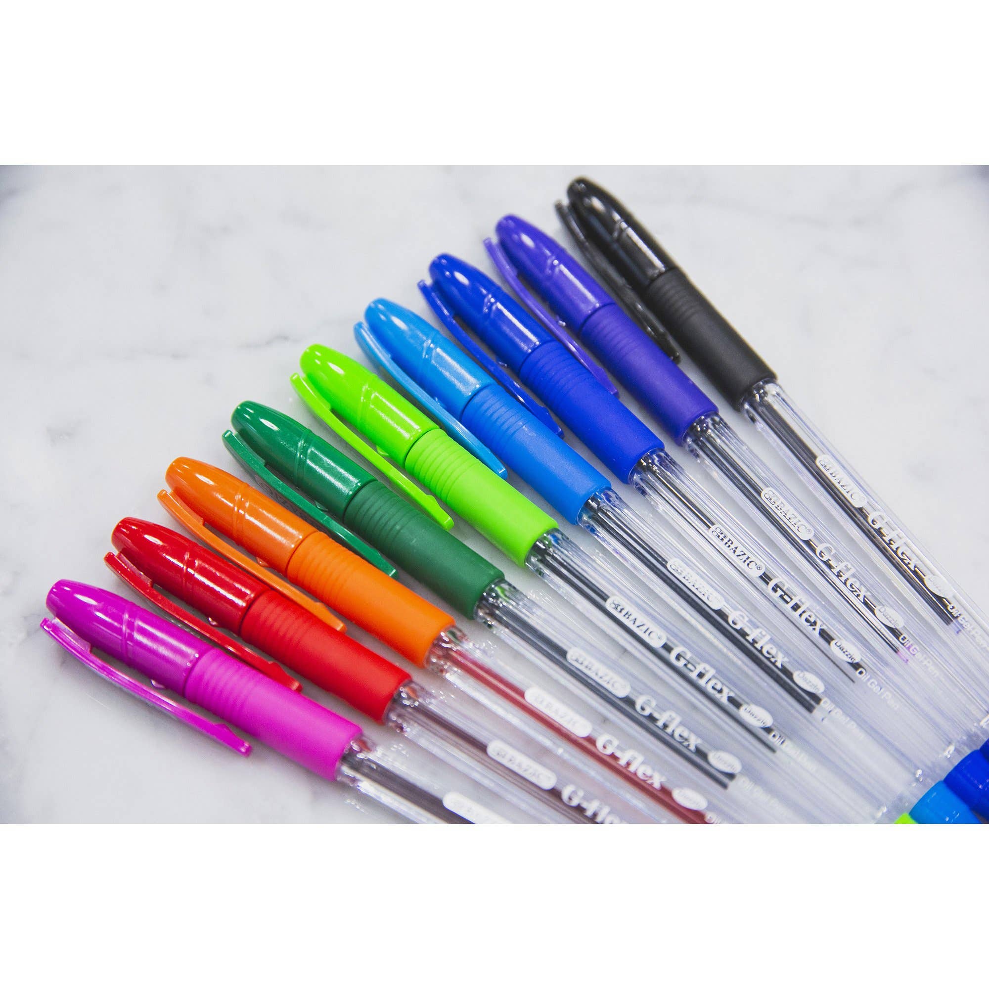Luna Office Supply -  Everyday Essential – wholesale Pen – G Flex Oil Gel Ink Pen w Cushion Grip - Pack of 41