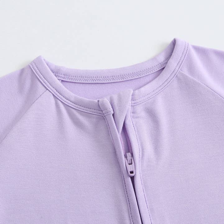 Bamboo Zip Sleeper - Pastel Lilac for wholesale by Early Grey