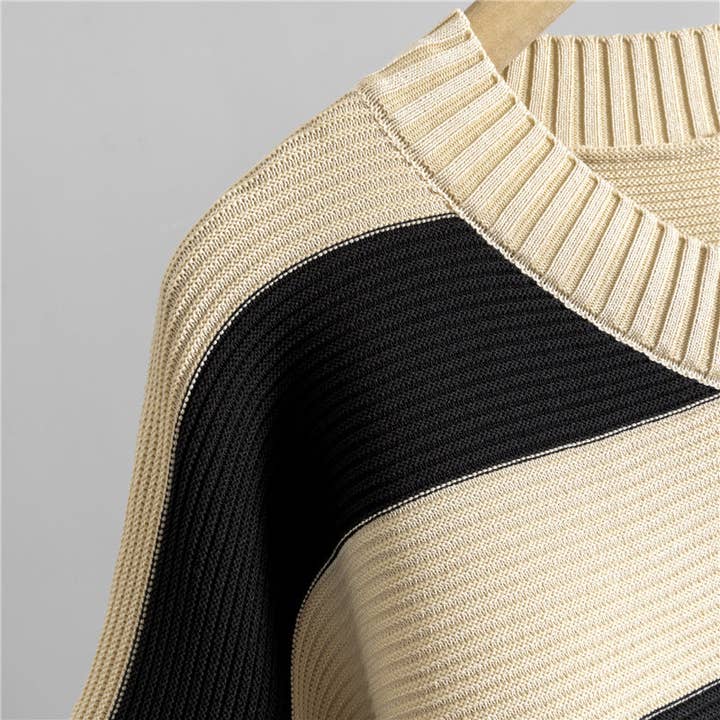 Classic Black Chic Korean TwoPiece Knit Set Cardigan Top for wholesale on Faire3