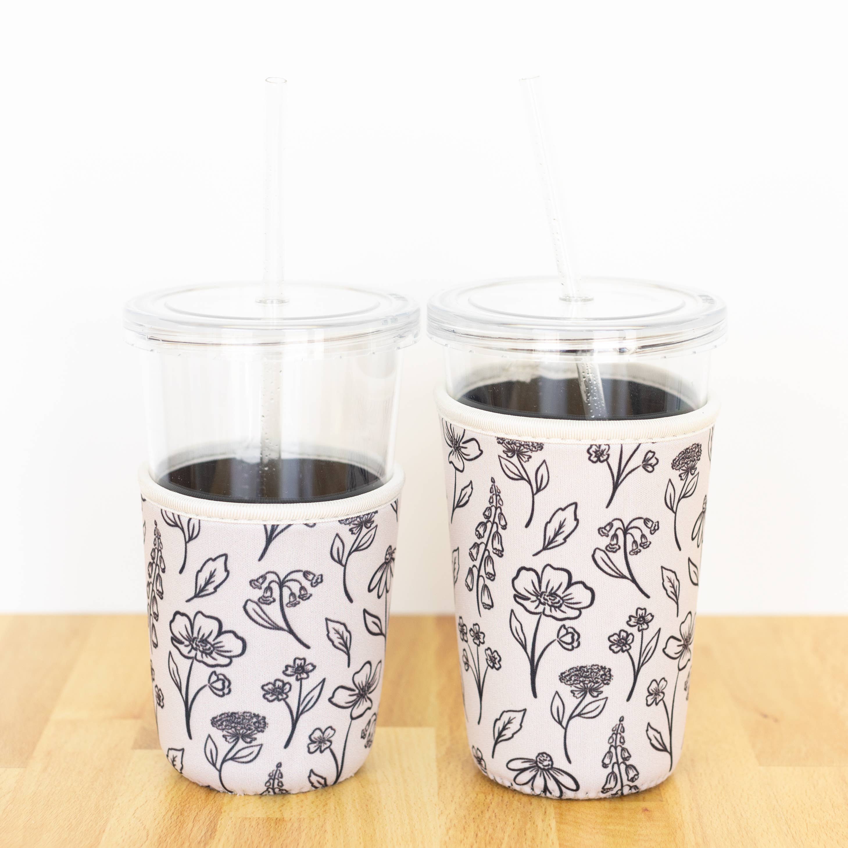 Elyse Breanne Design - Wholesale Isolators voor dranken/huggers en koozies - Geperste Bloemen Drankhoes, IJskoffie Koozie, Drankhoesje2