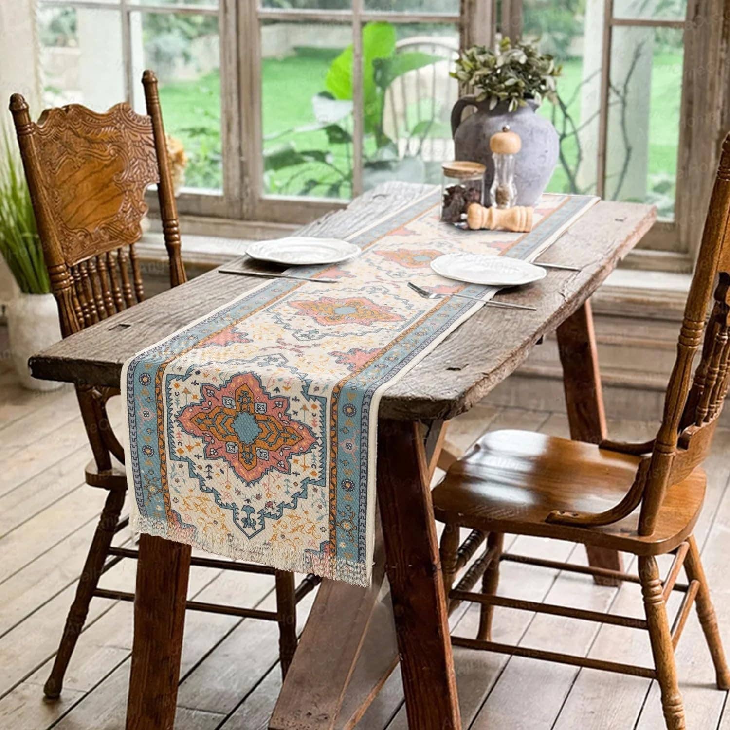 Fennco Styles - Wholesale Table Runner - Ethnic Floral Print Boho Table Runner 4