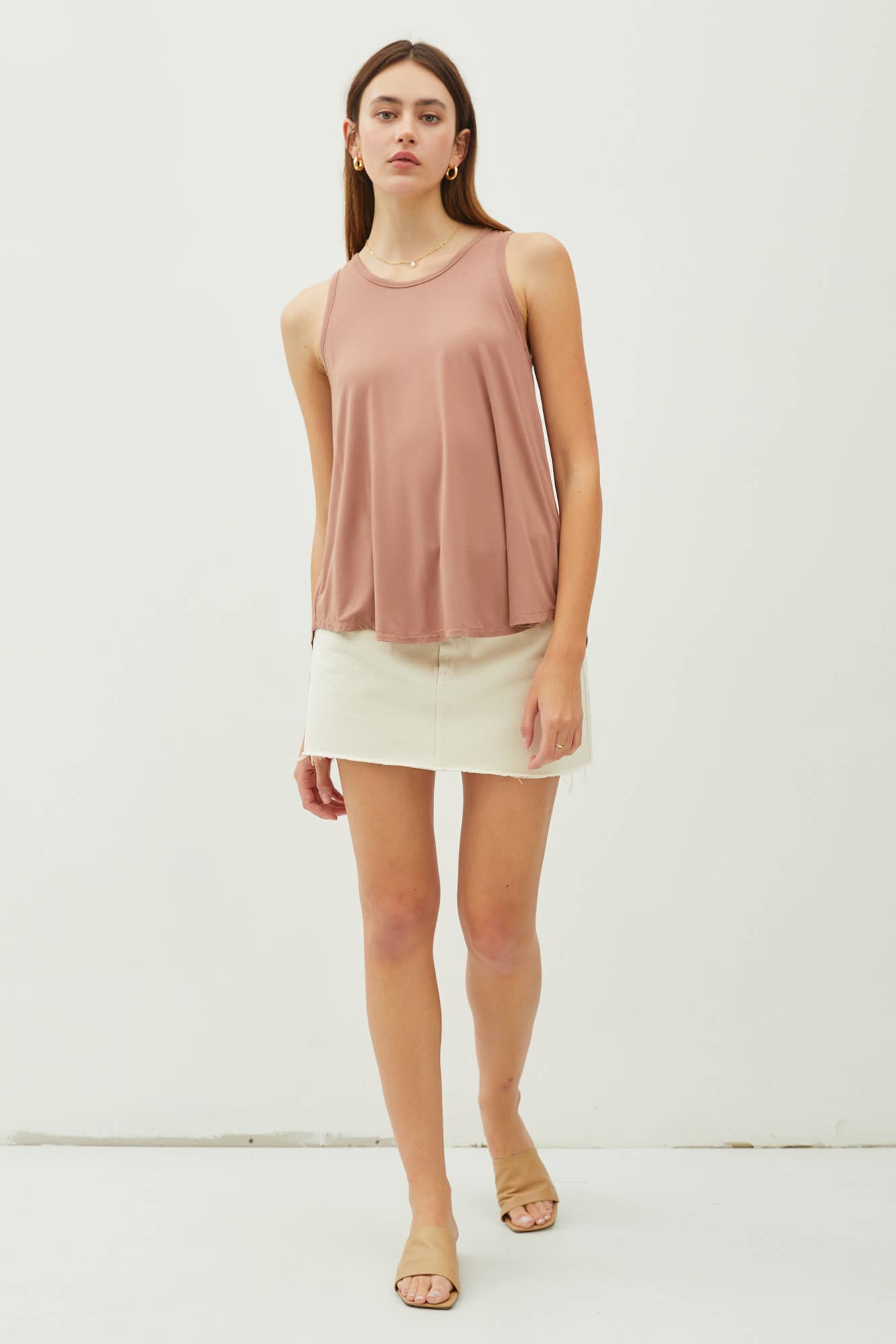 Be Cool - Wholesale Tank Top - Women's - SOFT FLOWY ROUND NECK TANK TOP4