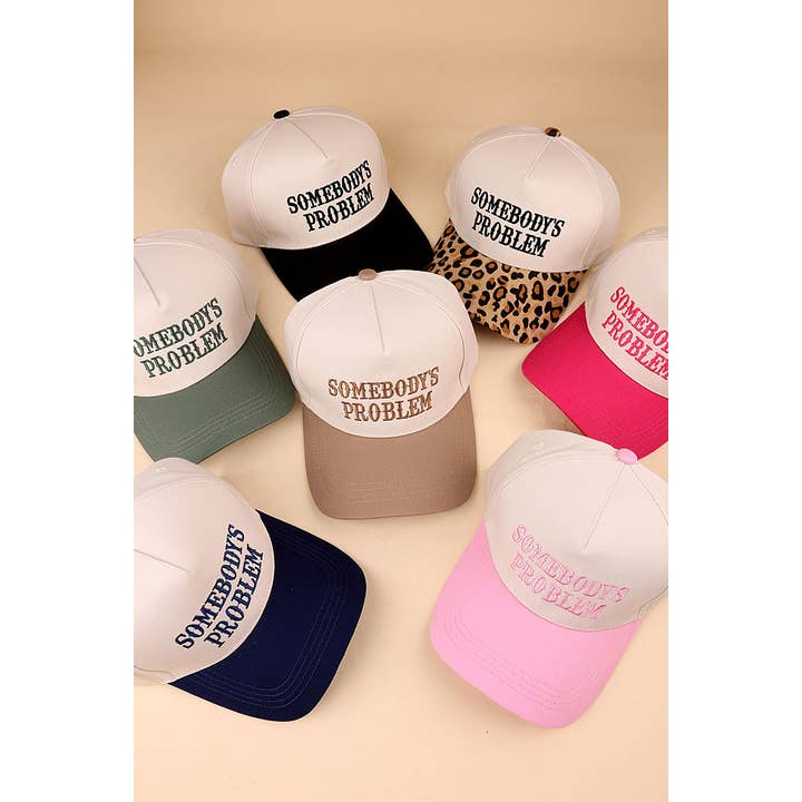 Vanilla Monkey - Wholesale Baseball Cap - Women's - Somebody's Problem Two Tone Canvas Cotton Cap0