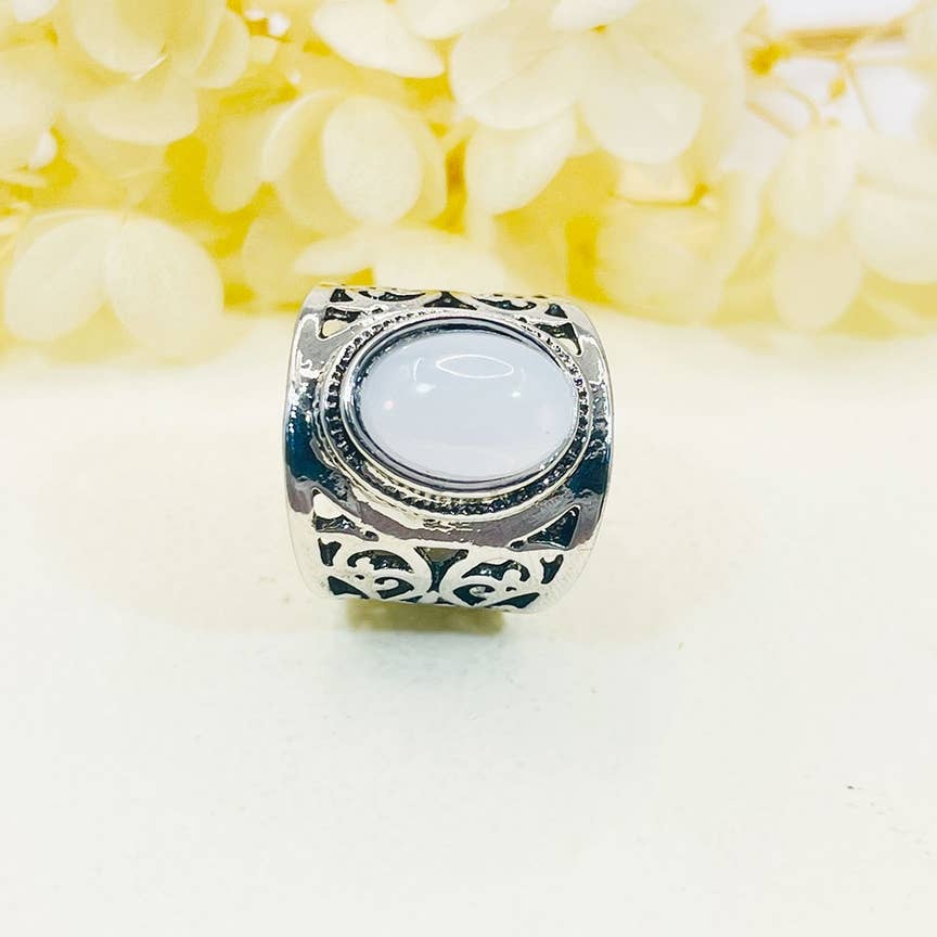 GemMeet – Engroshandel Solitairering – Glamour Fashion Kunstig Månestenring 6