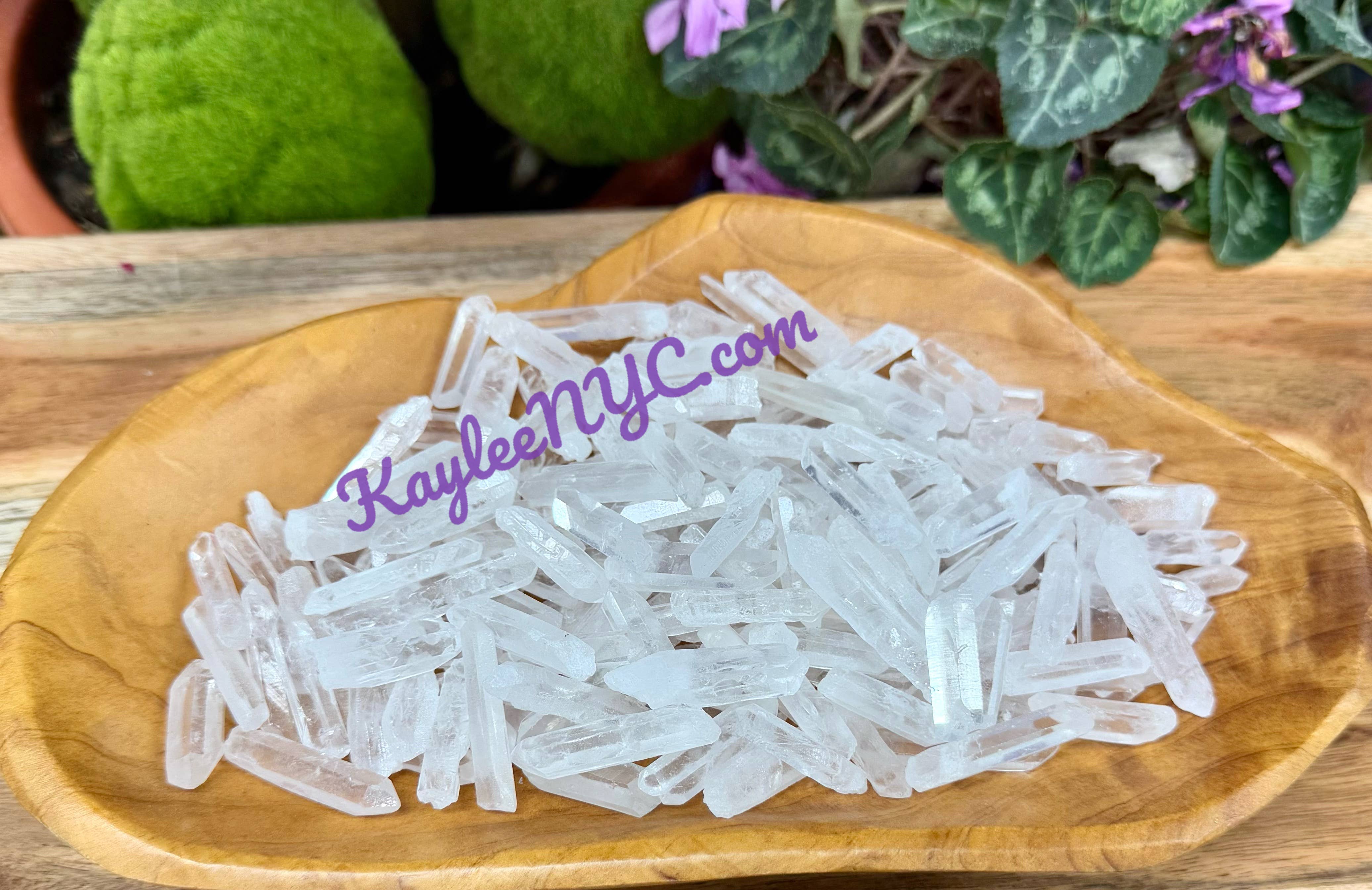 KayleeNYC - Wholesale Spiritual Stone/Crystal - 1 Lb Natural Lemurian Quartz small Wand Raw Crystal2