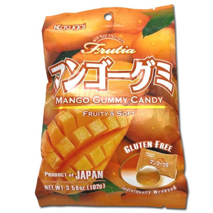 I Got Your Candy - Wholesale Gummy - Kasugai Gummy Mango Peg Bag 3.59oz - 12ct