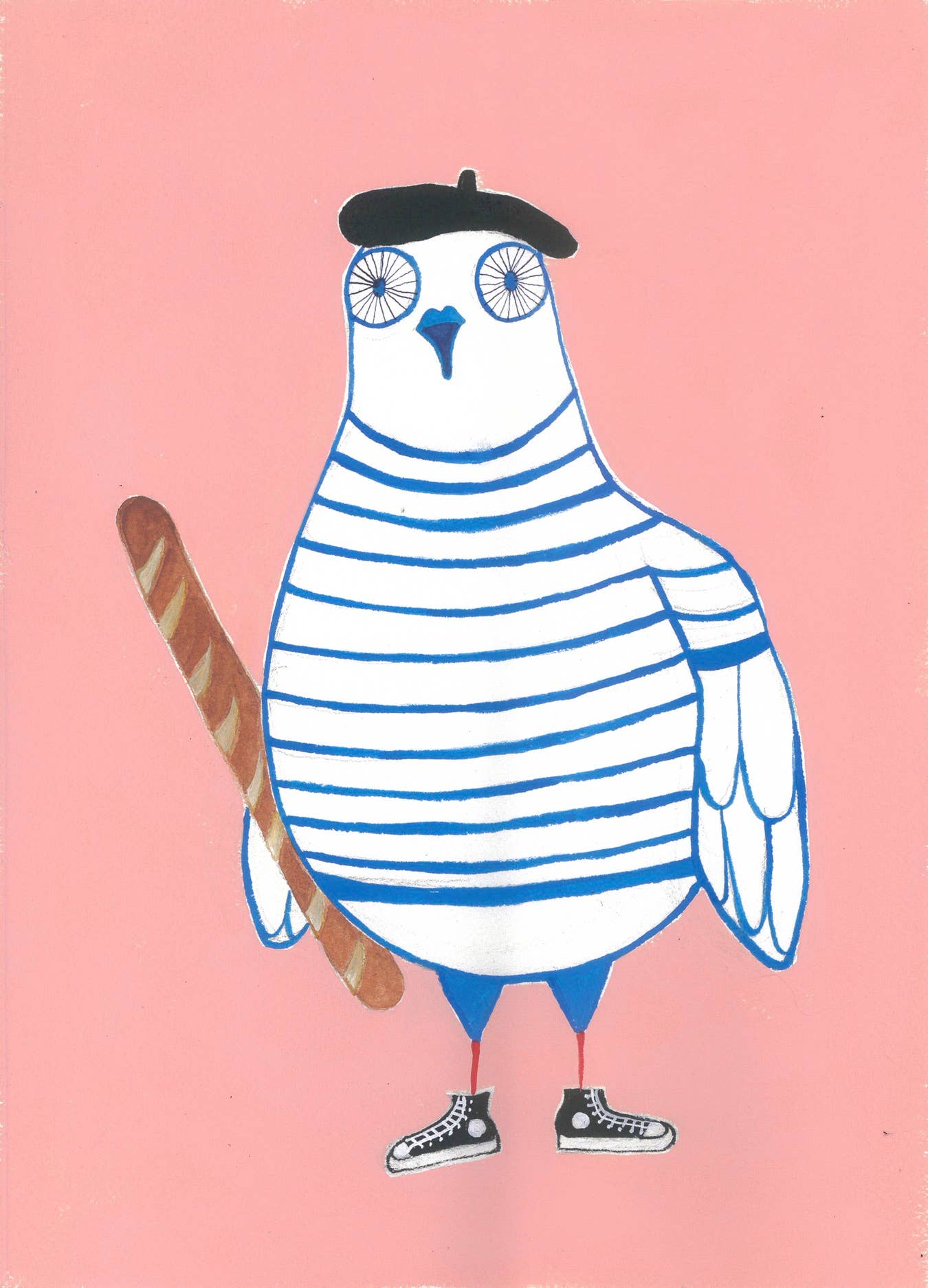Juni BK - Wholesale Everyday Greeting Card - Paris Pigeon - Greeting Card 2