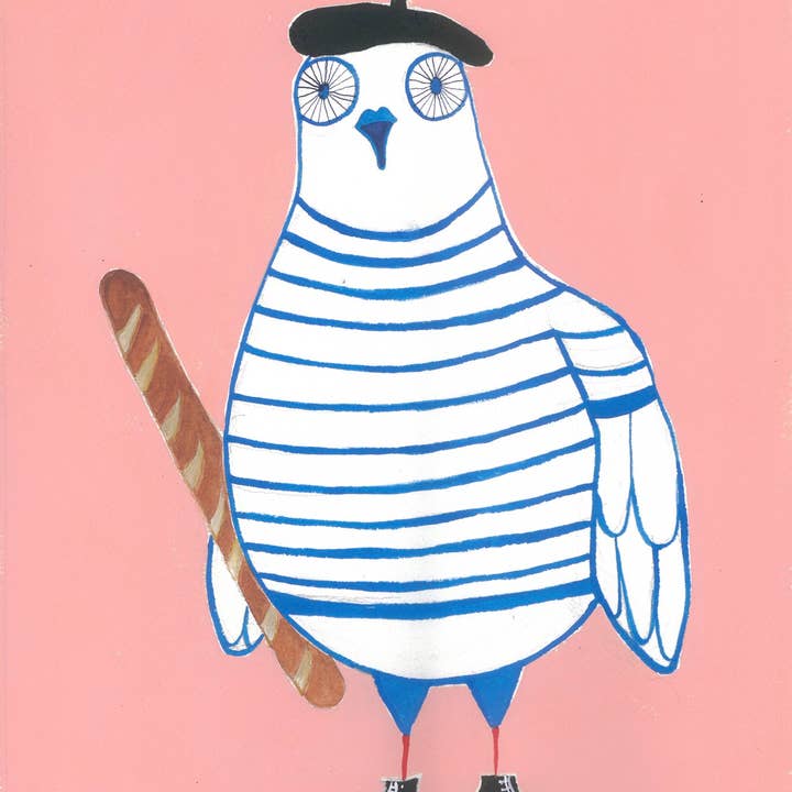 Juni BK - Wholesale Everyday Greeting Card - Paris Pigeon - Greeting Card 2