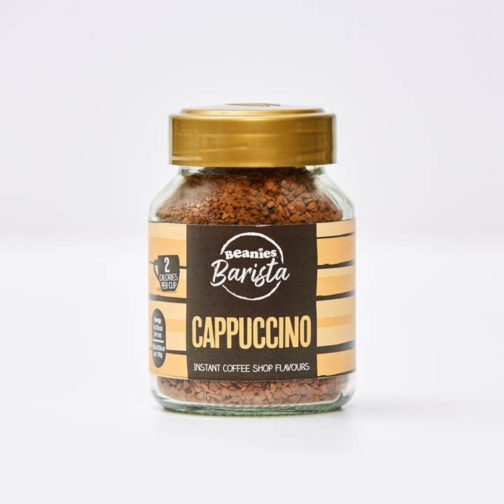 Beanies The Flavour Co. Ltd – wholesale Snabbkaffe/-espresso – Beanies 50g Cappuccino Instant smaksatt kaffe1