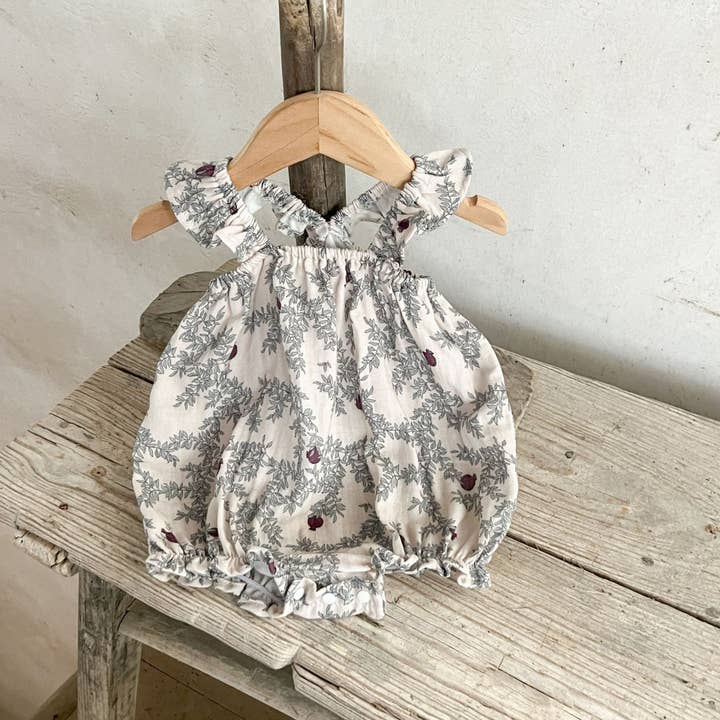 Little Chic Boutique - Wholesale Bodysuit (Non-Footed) - Baby - 3-24M Baby Girls Floral Printed Bodysuit Wholesale Baby Clothing V3824051700021