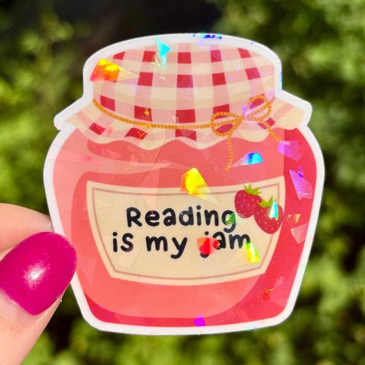 Autocollant Reading is My Jam pour la vente par Awfullynerdy.co