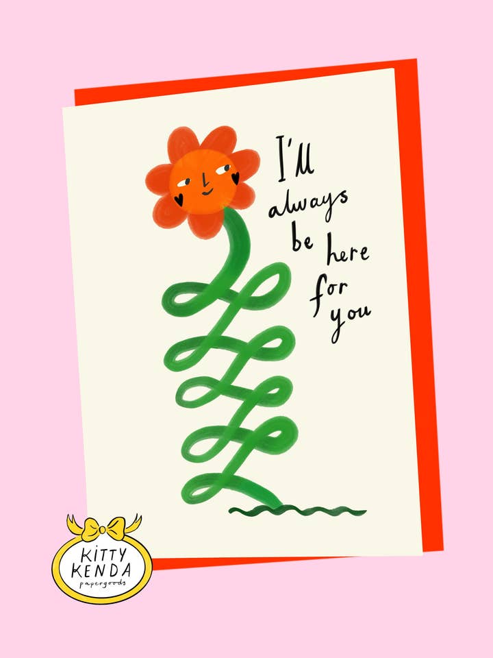 Elizabethaanse Bloem Hier Voor Jou Wenskaart voor wholesale door Kitty Kenda Papergoods