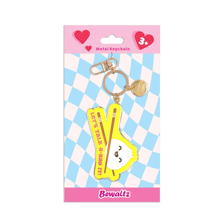 Bewaltz – wholesale Keychain – Women's – Glitter Metal Keychain -Bao Buns1