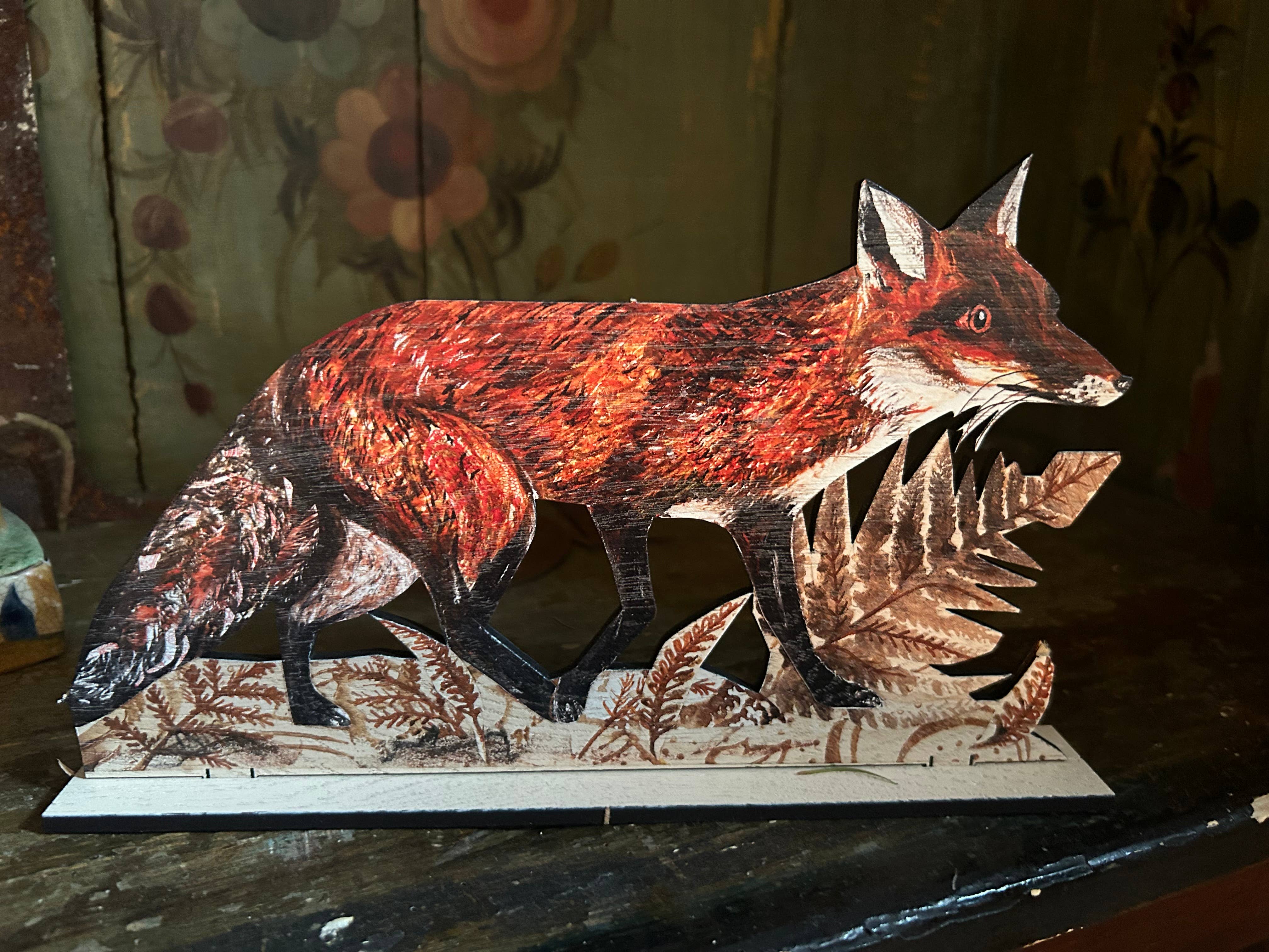 Clare O’Neill Artworks – wholesale Ornament – Mr Foxy Wooden ornament 6